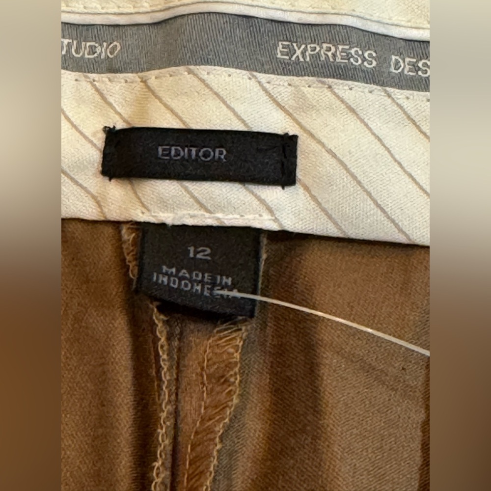 Express Tan Wide-Leg Pants - Picture 7 of 8